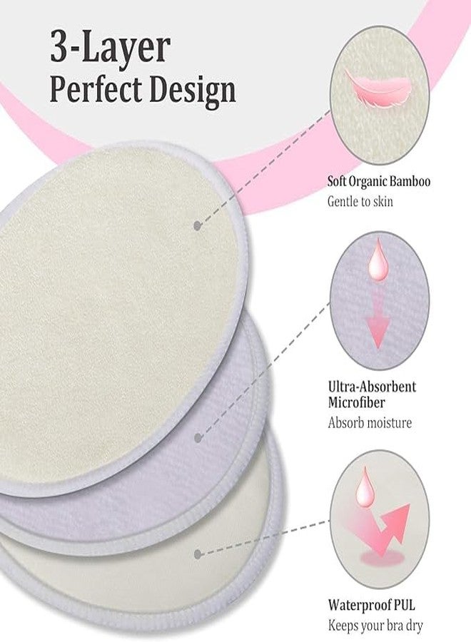 AEREX Reusable & Washable Nursing Breast Pads | Nursing Breast Pad for Feeding Mothers | Nipple Pads for Women | Leak Proof Nursing Pads for Breastfeeding Moms | Maternity Feeding Pads (Pack of 10) - Image 4